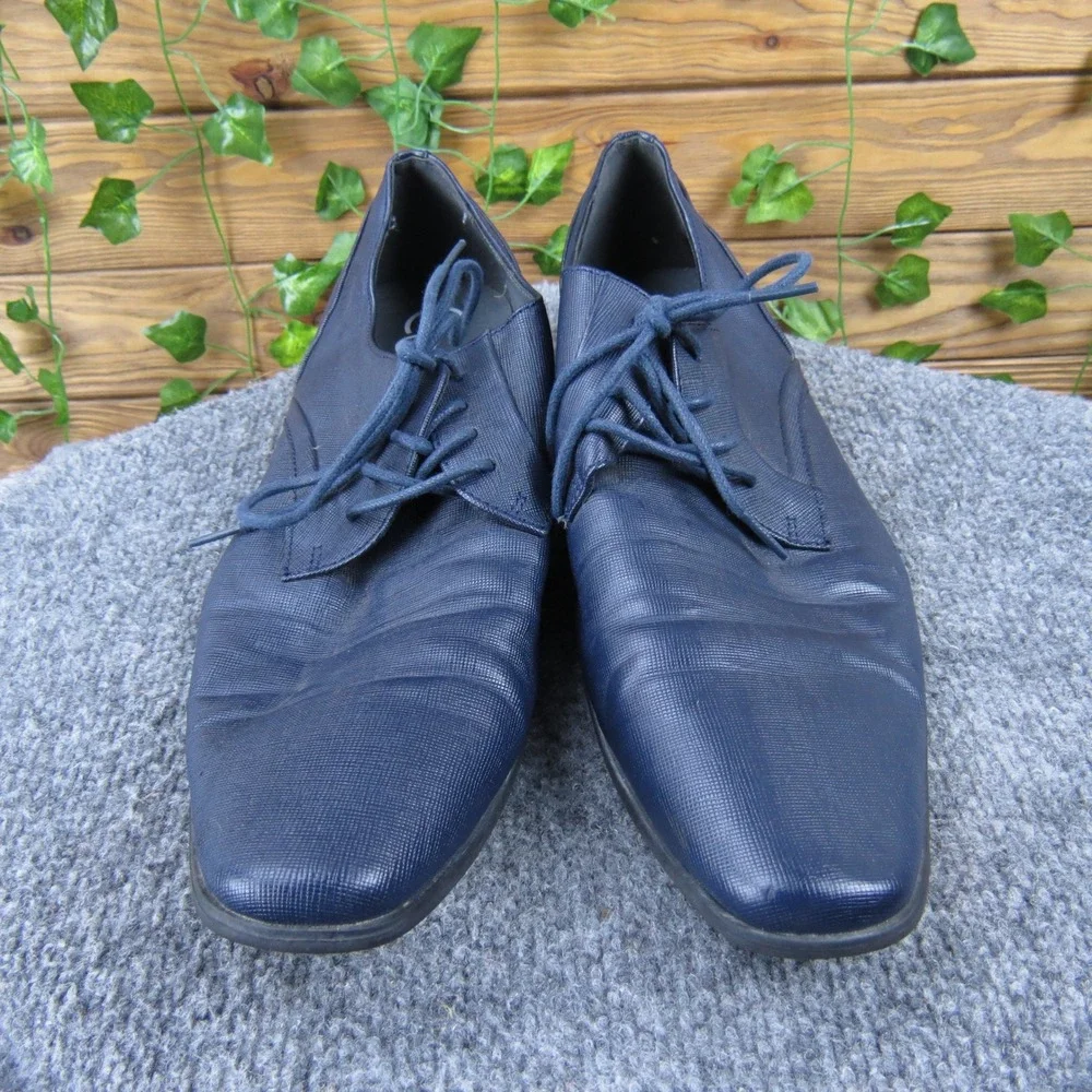 Calvin Klein Benton Navy Synthetic Men's 10 Lace-Up Dress Shoe Classic‎